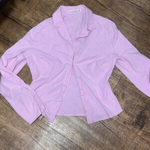 Purple Abercrombie & fitch clasp front collared blouse